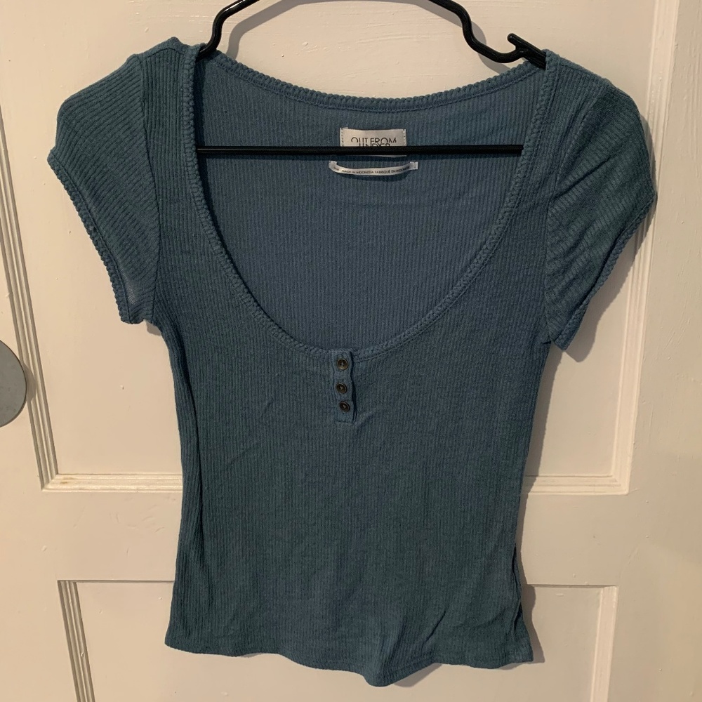 Urban Outfitters Henley Short Sleeve Top
